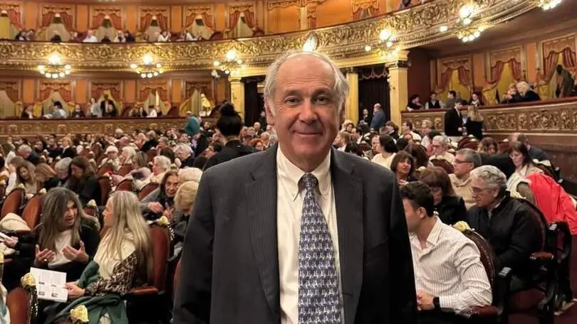 El empresario Andrés Montero en el Teatro Real durante una reciente visita a España