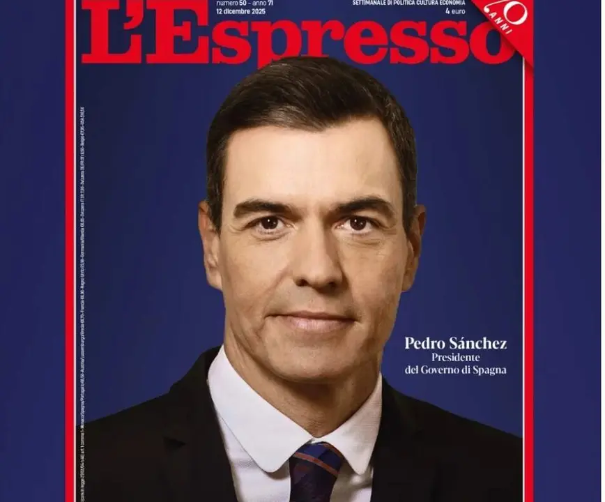 El presidente del Gobierno, Pedro Sánchez, en la revista italiana L'Espresso | Foto de L'Espresso