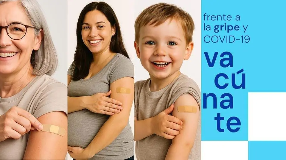 Cartel promocional de vacunaci&oacute;n de Madrid Salud - Foto Madrid Salud