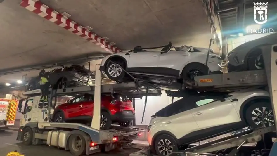 El trailer atrapado - Foto de Emergencias Madrid