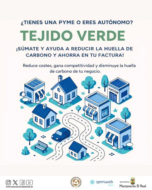 Cartel del programa Tejido Verde - Ayuntamiento de Manzanares El Real
