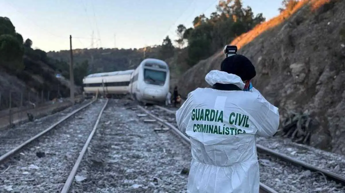 El tren Alvia siniestrado en Adamuz - Foto Guardia Civil