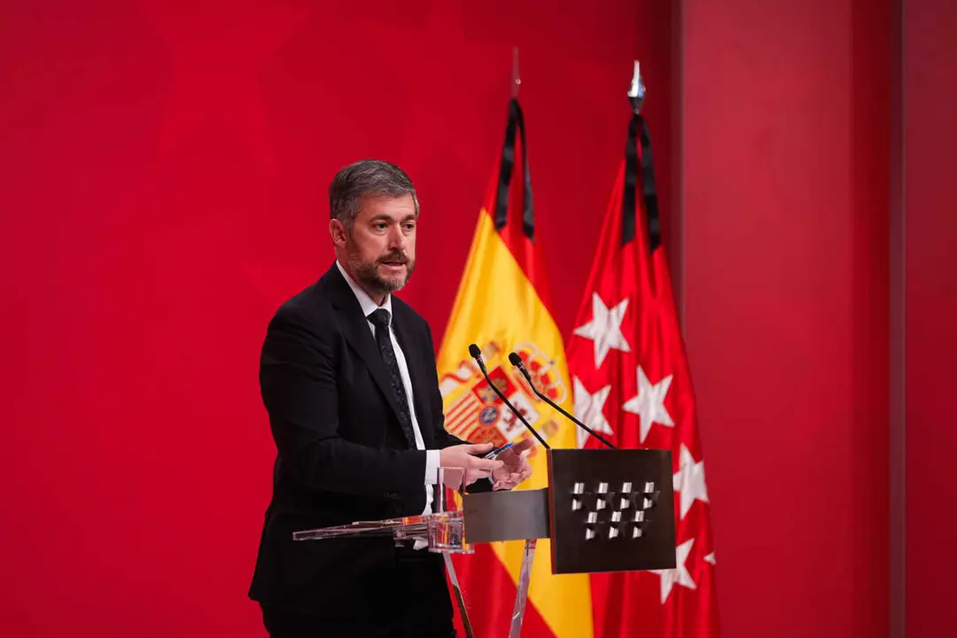 Miguel &Aacute;ngel Garc&iacute;a Mart&iacute;n en rueda de prensa - Foto de la Comunidad de Madrid