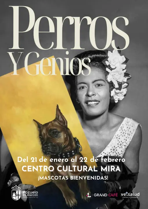 Cartel perros y genios - Foto del Ayuntamiento de Pozuelo de Alarc&oacute;n