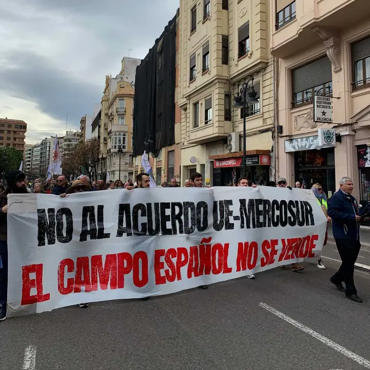 Protestas MERCORSUR en Valencia - Foto de Frente Obrero