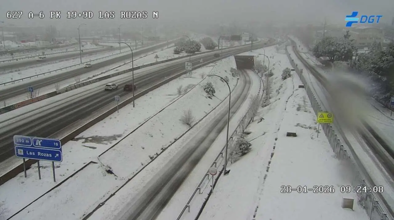 Tramo de la A-6 en la Comunidad de Madrid - Foto de la DGT