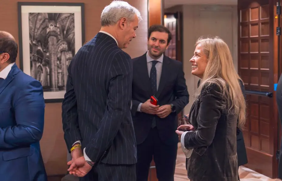 La consejera Albert, durante su encuentro con empresarios italianos - Foto Comunidad de Madrid