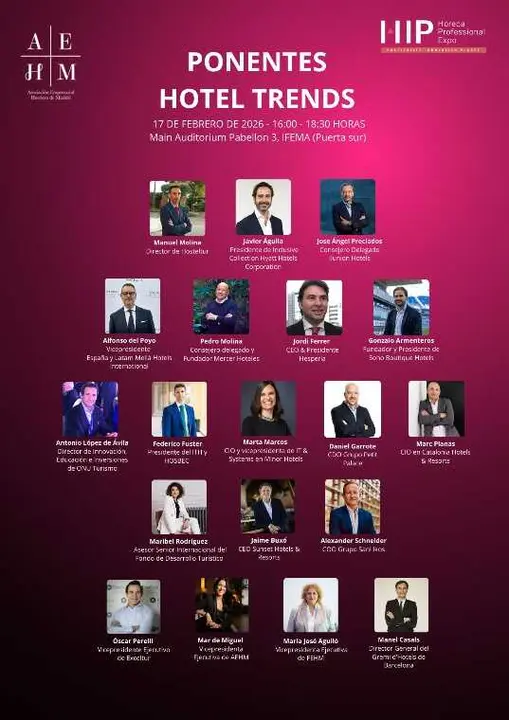 La AEHM reunir&aacute; a los grandes l&iacute;deres del sector en "Hotel Trends", el foro estrat&eacute;gico de HIP 2026 - Imagen de AEHM