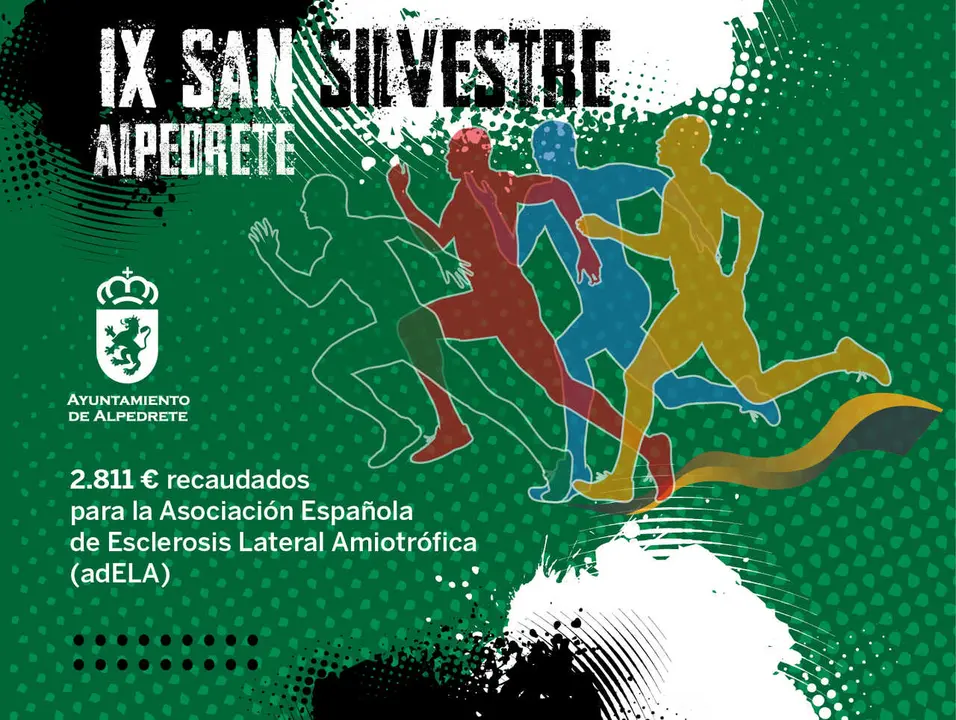 San Silvestre Solidaria 2025 en Alpedrete - Cartel del Ayuntamiento de Alpedrete