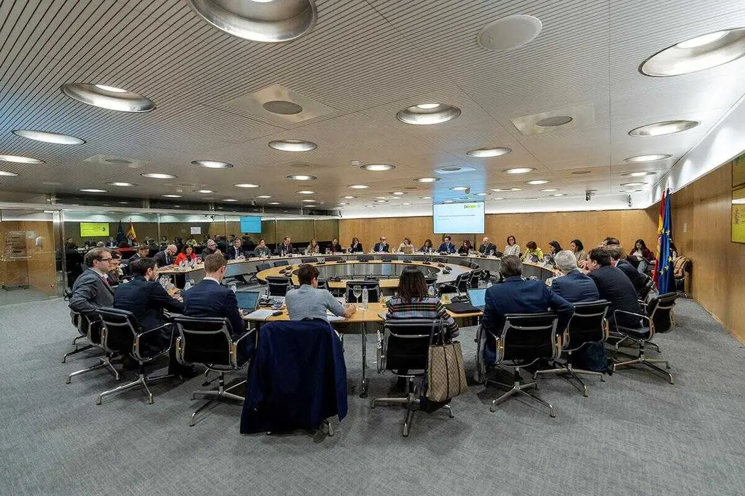 El ministro de Econom&iacute;a, Comercio y Empresa, Carlos Cuerpo, preside la primera reuni&oacute;n del Consejo de Finanzas Sostenibles - Foto del Ministerio de Econom&iacute;a, Comercio y Empresa