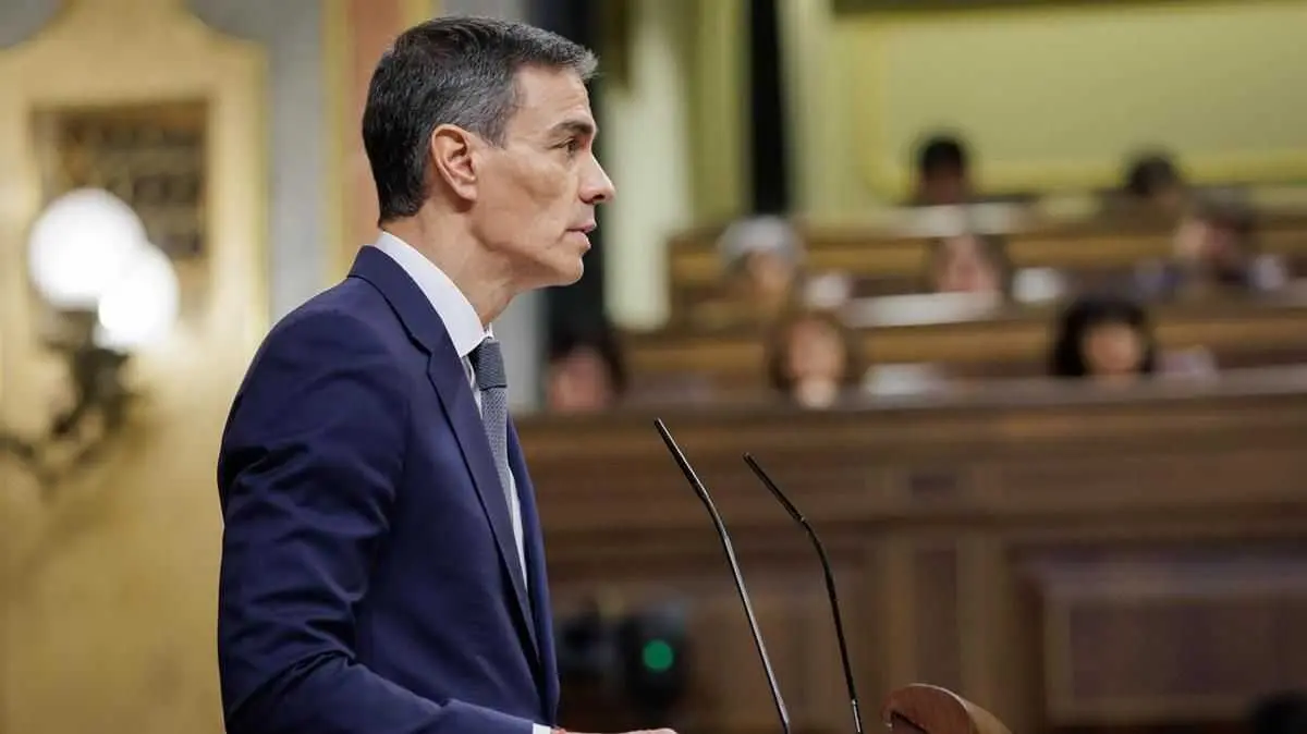 Pedro S&aacute;nchez en una intervenci&oacute;n en el Congreso - Foto del Congreso de los Diputados