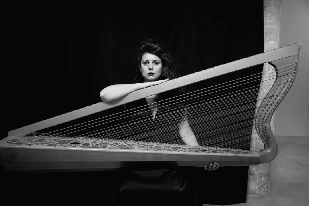 La arpista Sara &Aacute;gueda. Imagen de Kaothicalice