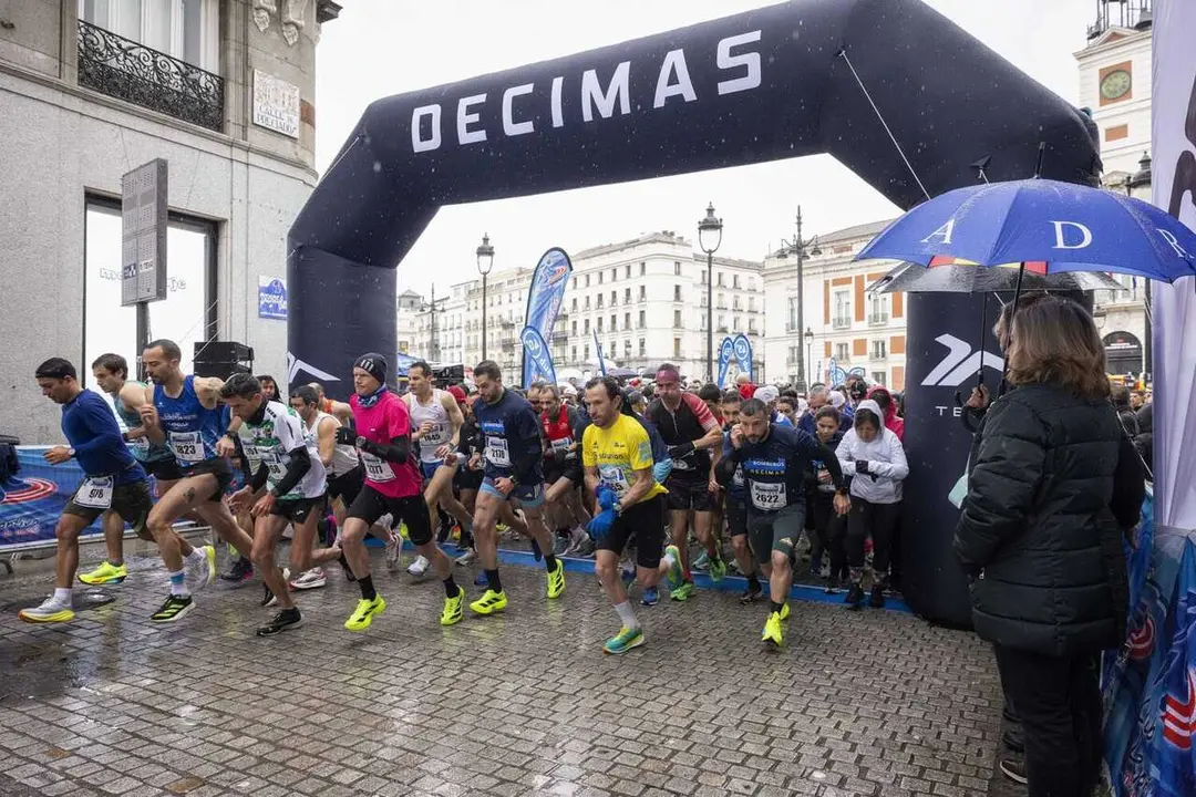 Imagen de archivo de los participantes en la Carrera de Bomberos Madrid 2025