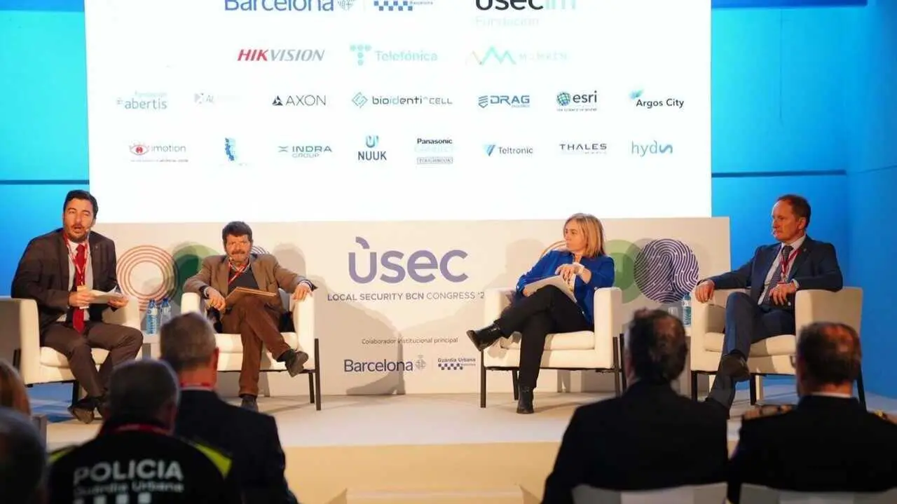 La vicealcaldesa, Inma Sanz, durante su intervenci&oacute;n en el Local Security Congress de Barcelona