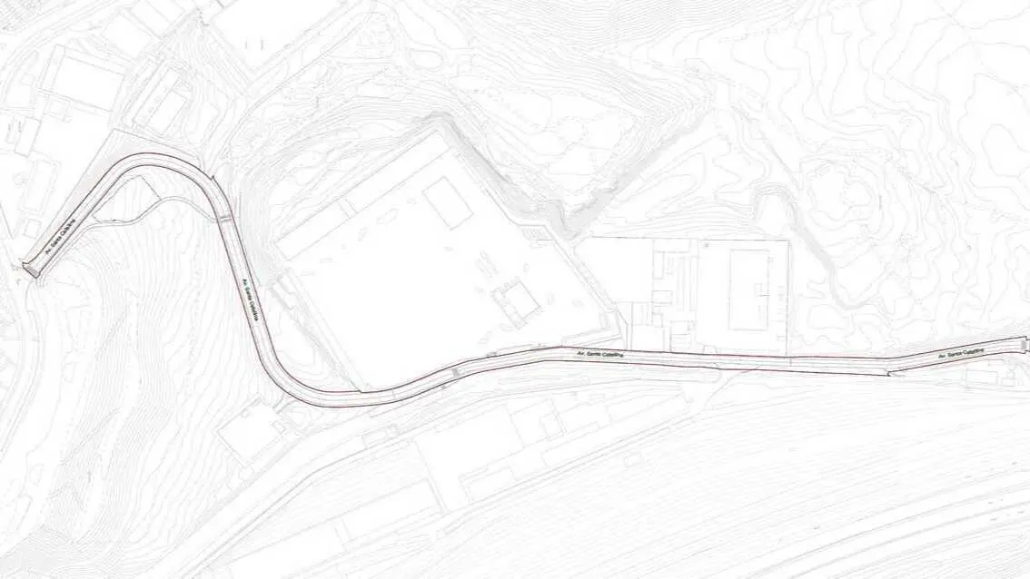 Plano de la avenida de Santa Catalina