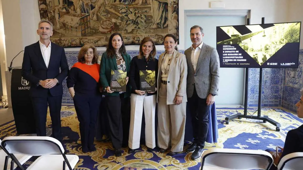 Almudena Ma&iacute;llo ha presentado el estudio Dimensi&oacute;n e impacto econ&oacute;mico de los rodajes de largometrajes y series en Madrid - Foto del Ayuntamiento de Madrid
