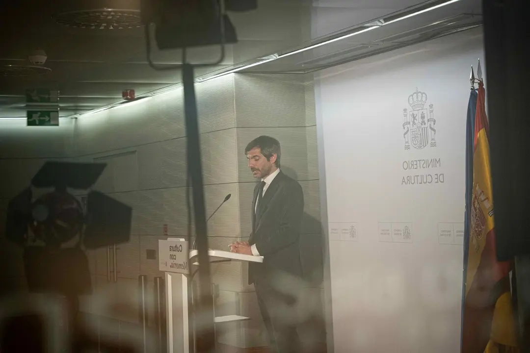 260414 El ministro Ernest Urtasun durante la rueda de prensa 2