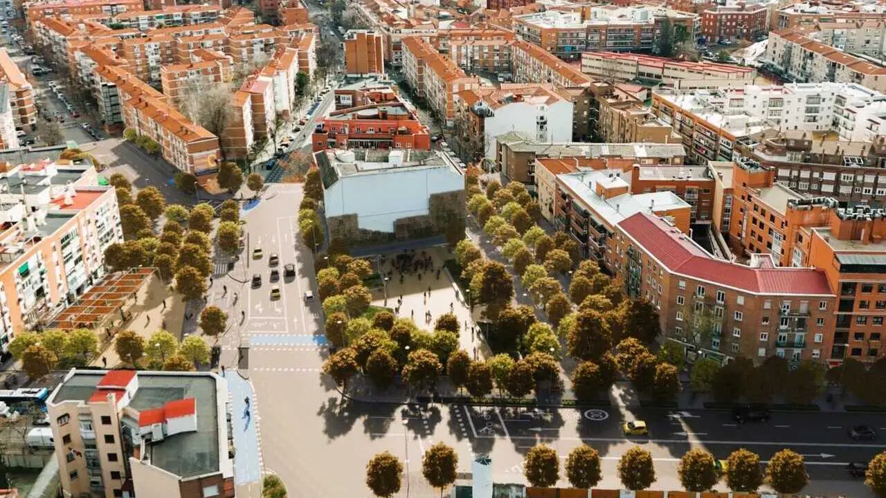 Recreaci&oacute;n de la plaza Oporto