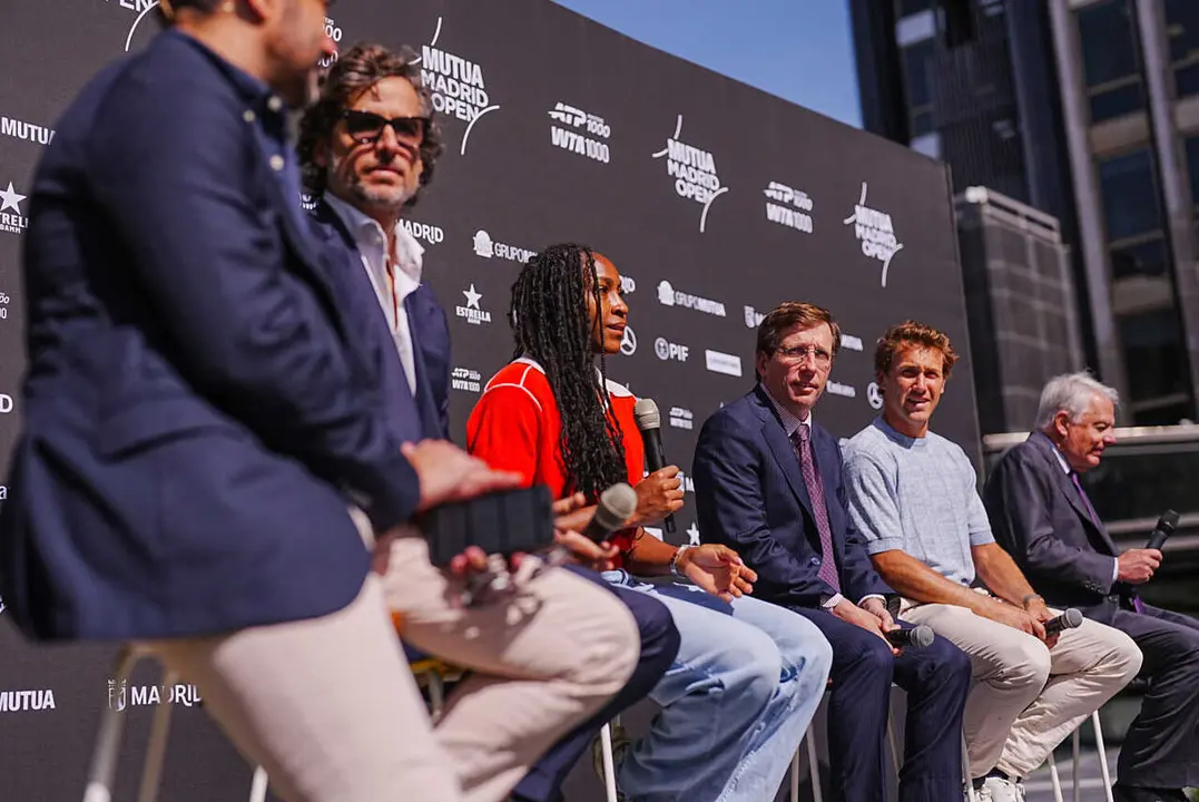 Almeida, esta ma&ntilde;ana, en la presentaci&oacute;n de la 24&ordf; edici&oacute;n del Mutua Madrid Open - Foto Ayuntamiento de Madrid