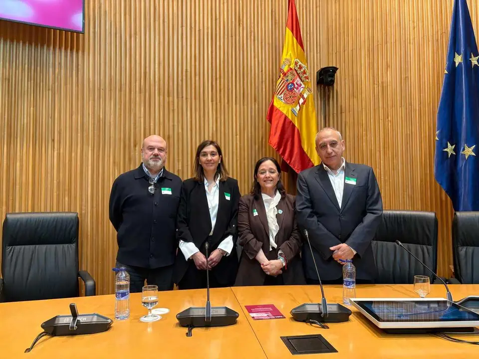 Izda a dcha, Ángel Sánchez AEPNAA, Cristina Ortega SEICAP, María José Torres EAACI e Ignacio Ávila SEAIC 