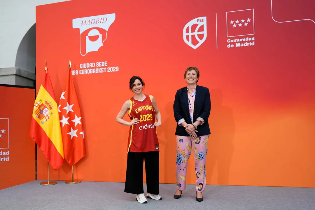 D&iacute;az Ayuso presenta el EuroBasket 2029 - Foto Comunidad de Madrid