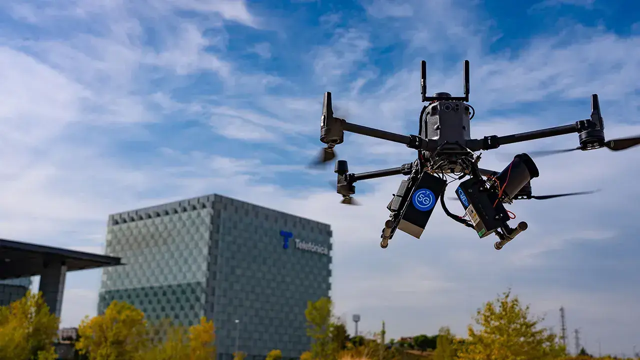 Drones urbanos 5G - Foto de Telef&oacute;nica