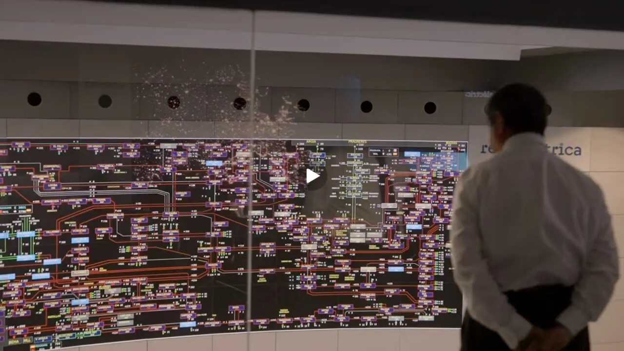 Imagen del v&iacute;deo de Red El&eacute;ctrica sobre el apag&oacute;n: 28 de abril, un a&ntilde;o despu&eacute;s