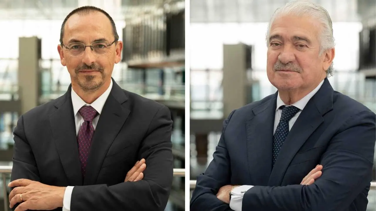 Montaje de fotos de Gianni Vittorio Armani y Juan Bogas - Fotos de Endesa