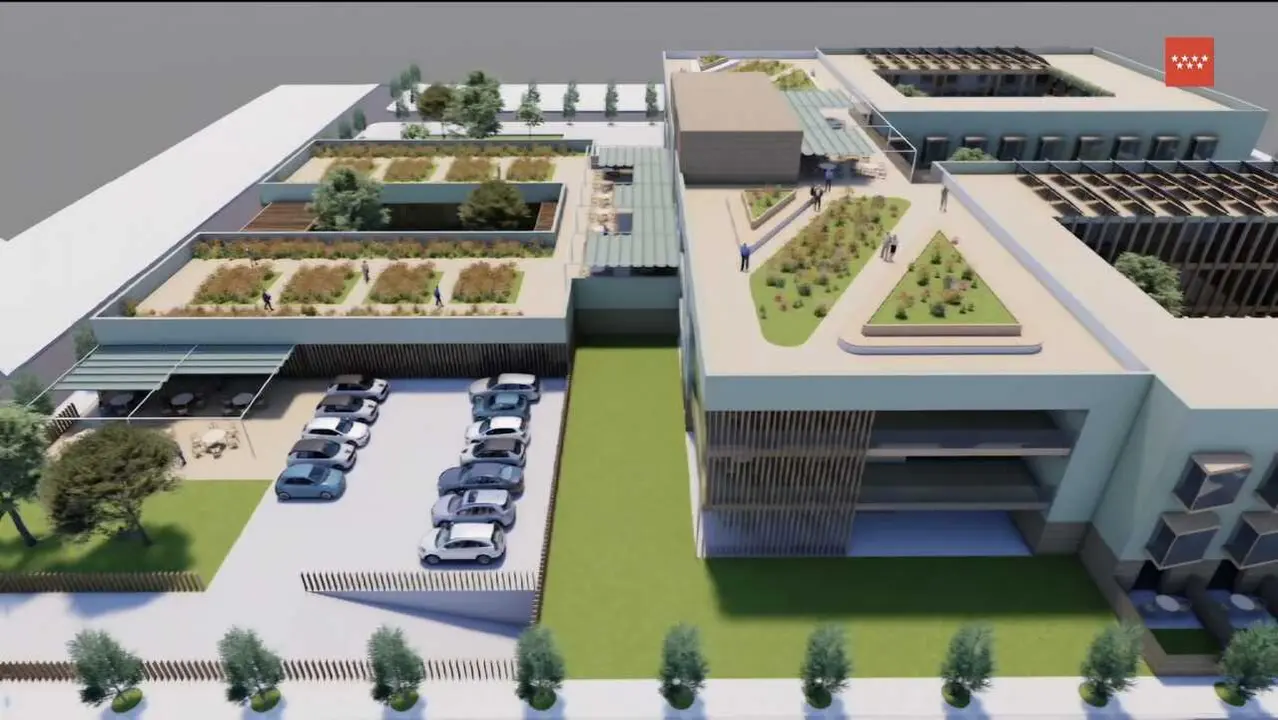 Imagen que recrea la futura residencia de mayores en La Poveda Arganda - Imagen del Ayuntamiento de Arganda del Rey