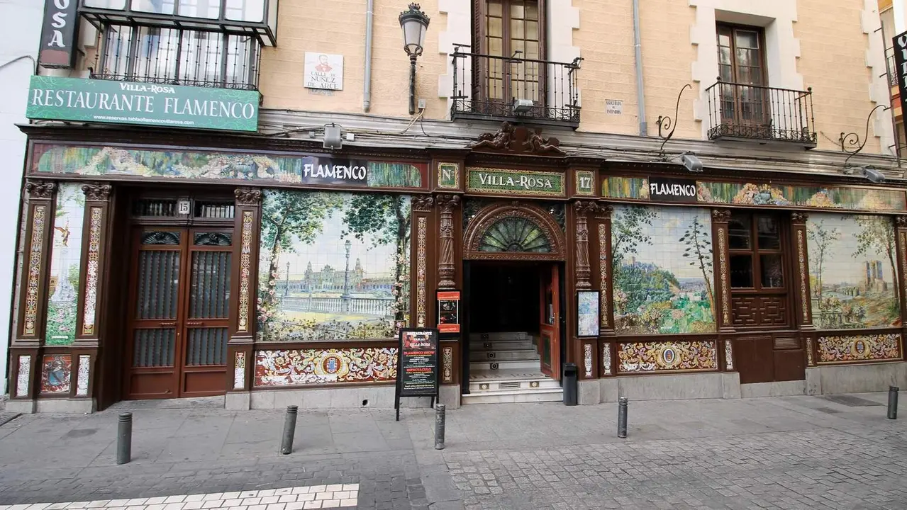 Restaurant and flamenco tablao VILLA-ROSA in Centro district in Madrid (Spain).