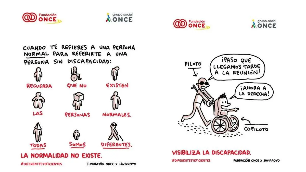 Imagen de la campa&ntilde;a 'DiferentesYEficientes' de Fundaci&oacute;n ONCE