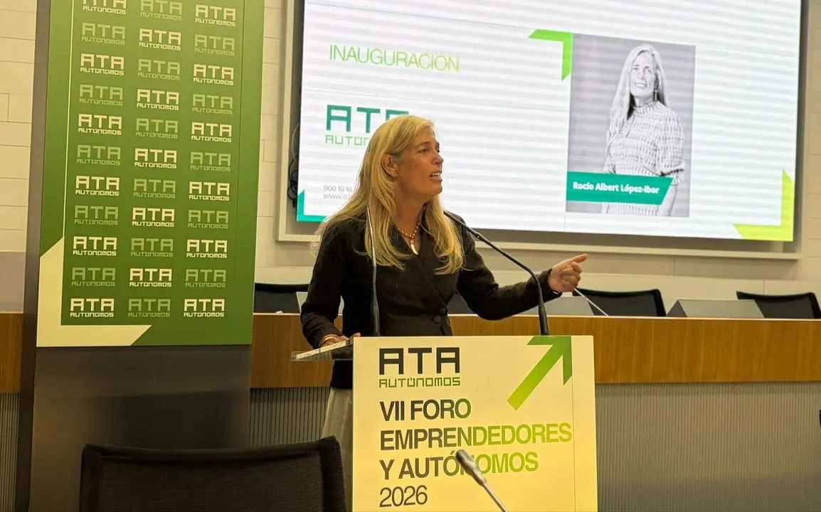 La consejera Albert ha inaugurado hoy el VII Foro de Emprendedores de ATA - Foto Comunidad de Madrid