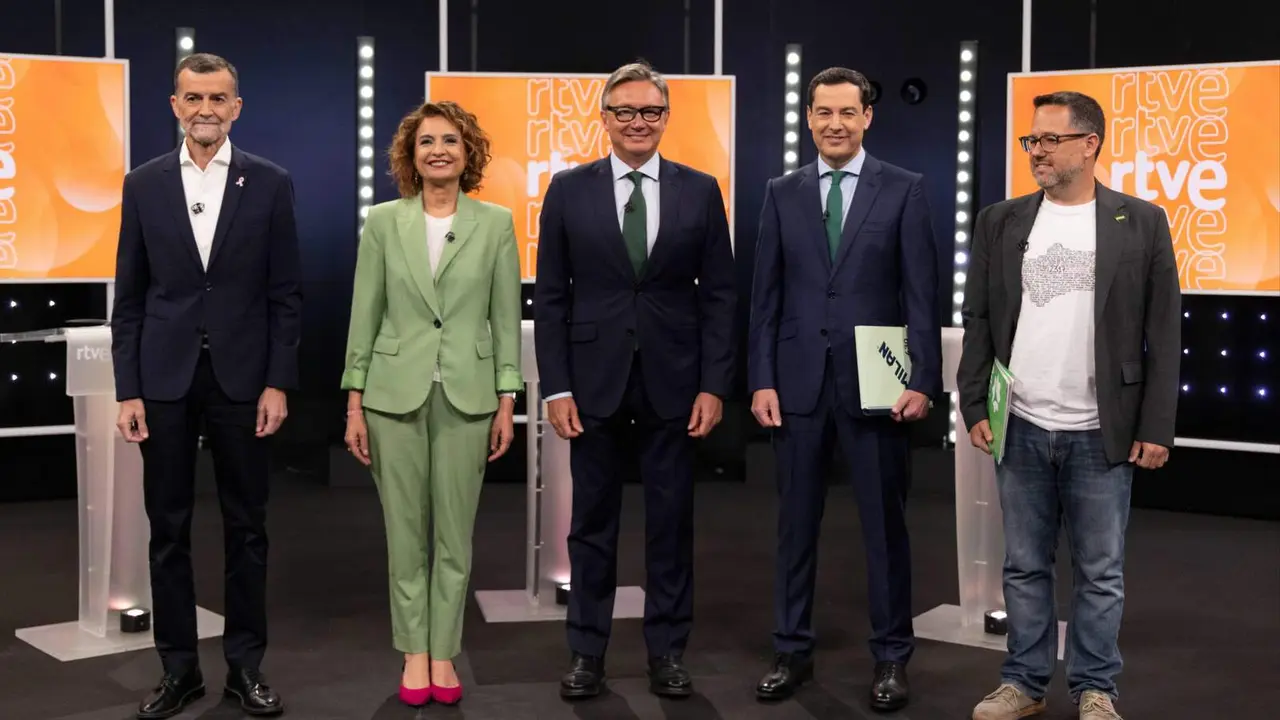 Los candidatos en el debate del pasado lunes- Foto de  &copy;Marcelo del Pozo / RTVE