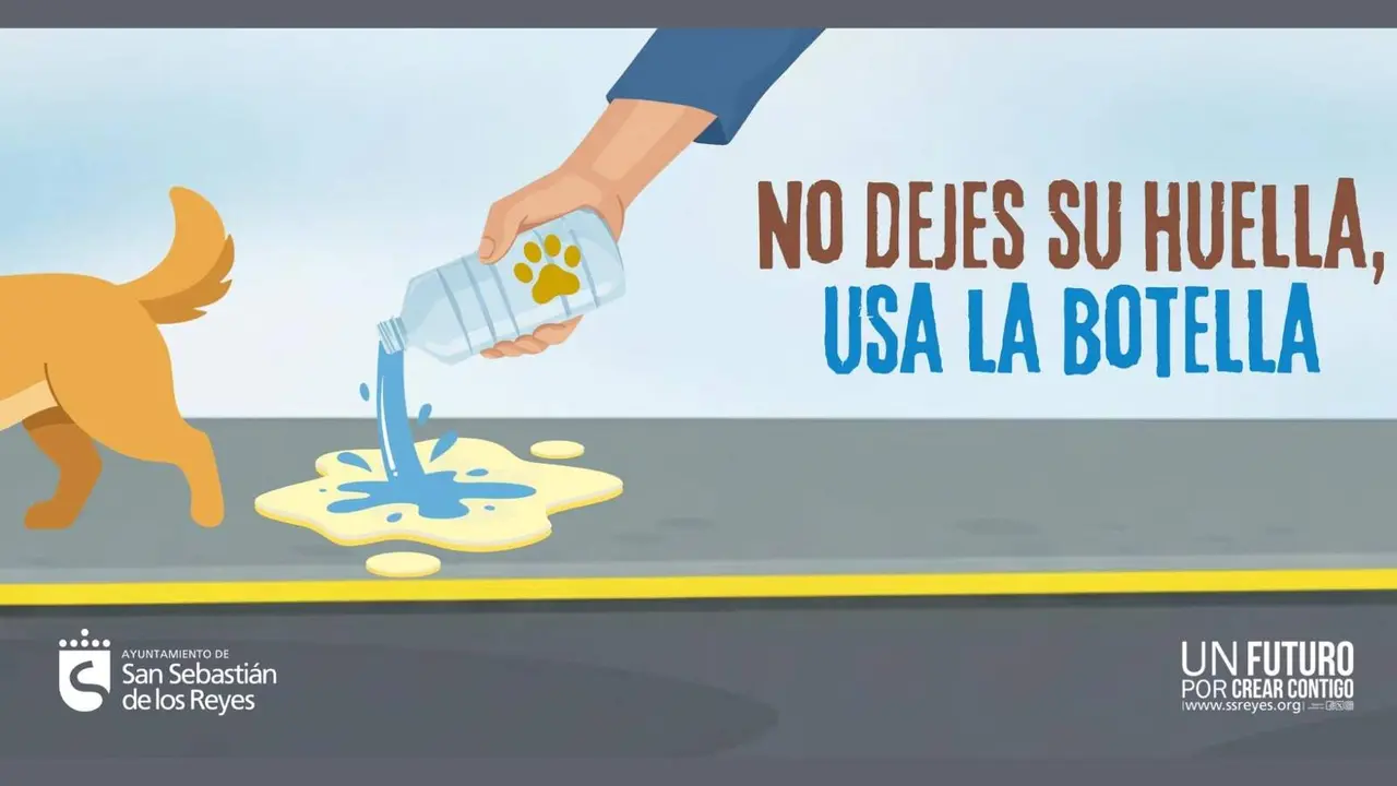 Imagen `No dejes su huella, usa la botella&acute;: San Sebasti&aacute;n de los Reyes pone coto a los orines de los perros en la v&iacute;a p&uacute;blica - Imagen del Ayuntamiento de San Sebasti&aacute;n de los Reyes
