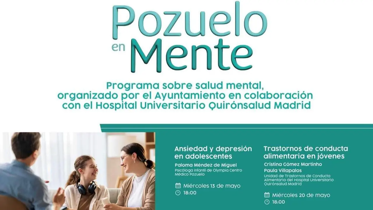 Pr&oacute;ximas jornadas de salud mental Pozuelo en Mente - Imagen del Ayuntamiento de Pozuelo de Alarc&oacute;n