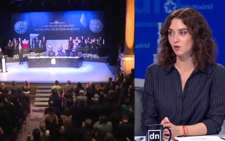 Clip de Ayuso durante la entrevista en  El An&aacute;lisis Diario de la Noche - TeleMadrid