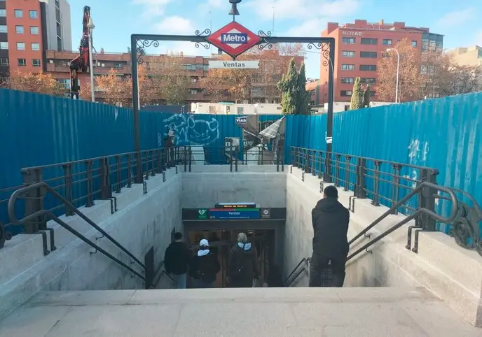 Obras en la estaci&oacute;n de Ventas - Foto de archivo de la Comunidad de Madrid