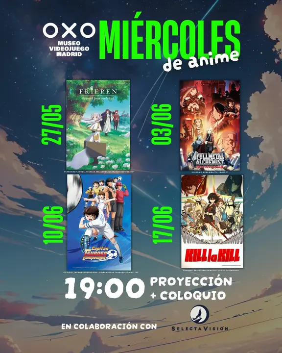OXO MADRID MI&Eacute;RCOLES DE ANIME
