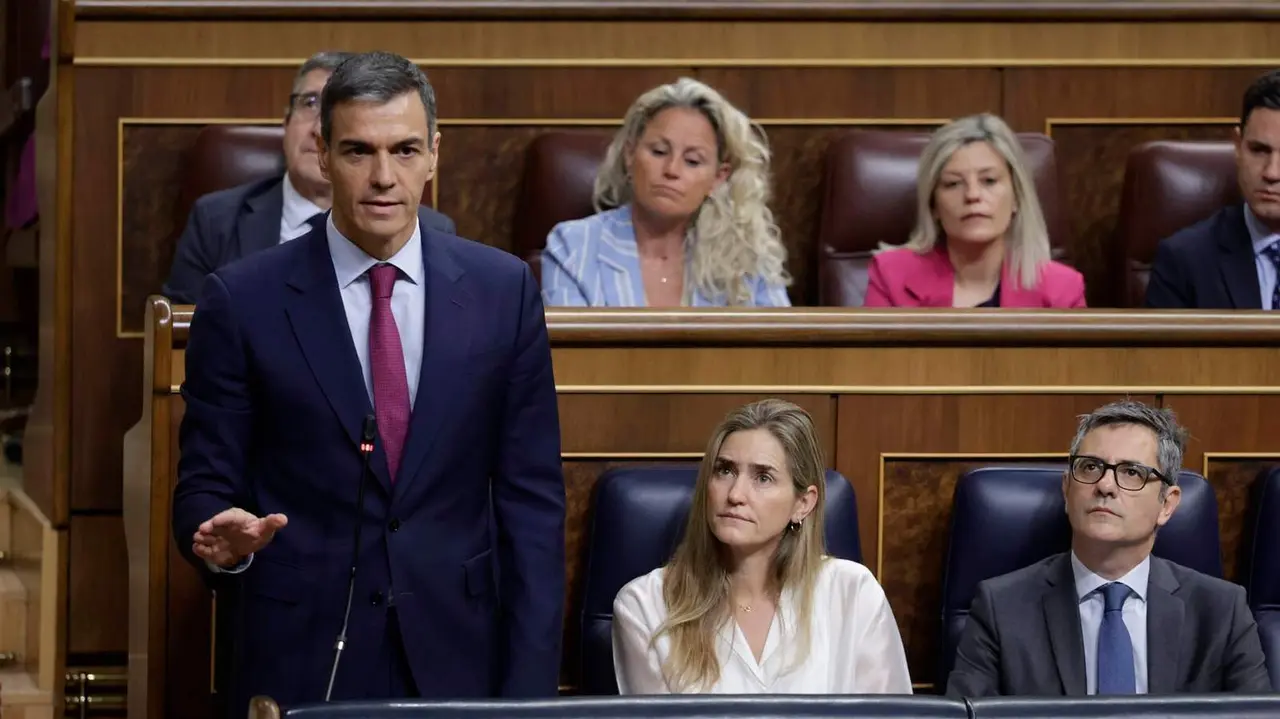Pedro S&aacute;nchez durante su intervenci&oacute;n en el Pleno del Congreso | Foto de Pool Congreso