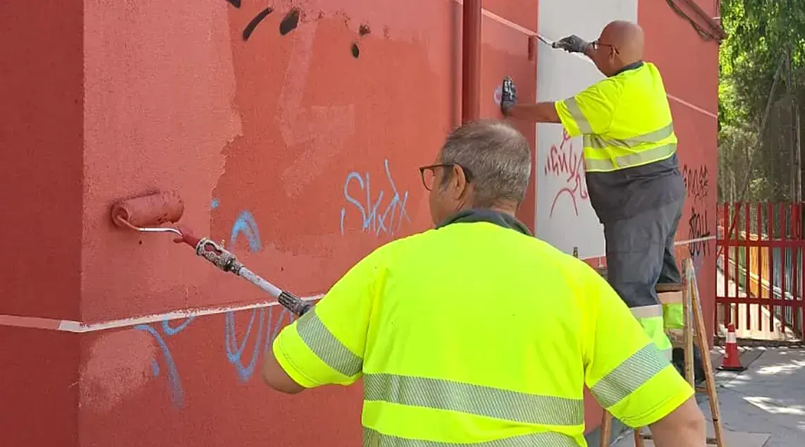 Pintadas en Torres Bellas - Foto del  Ayuntamiento de Alcorc&oacute;n