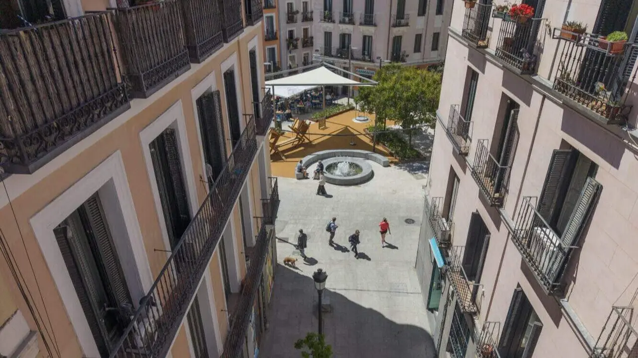 Vista a&eacute;rea de la plaza del Rastrillo