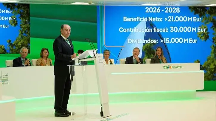 Ignacio Gal&aacute;n en la Junta General de Accionistas 2026 en Bilbao