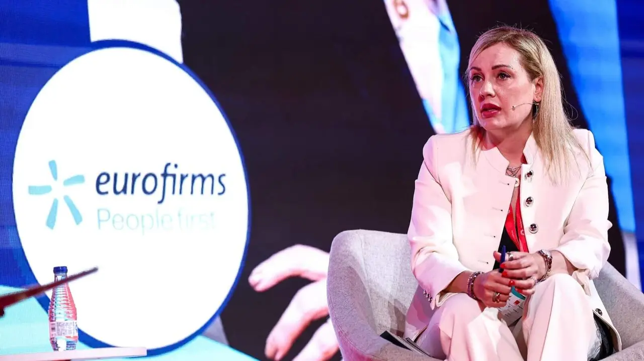 Anna Golsa, CEO de Eurofirms, durante su intervenci&oacute;n en el Madrid Leaders Forum