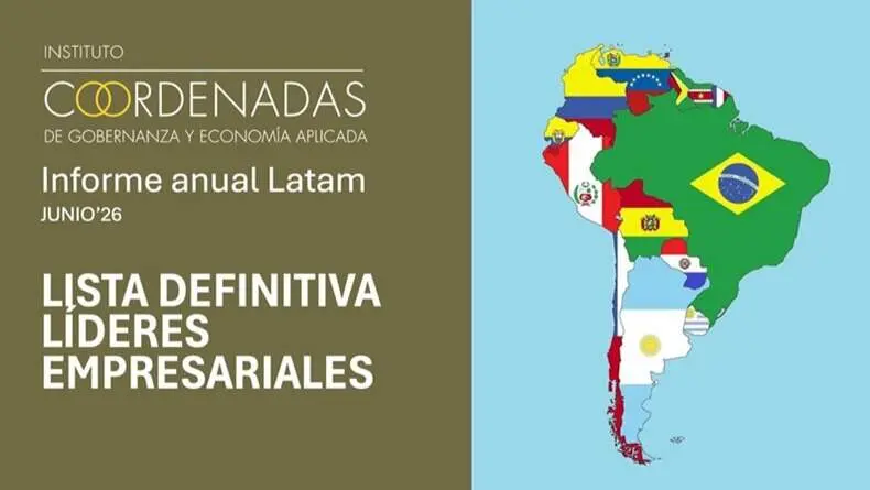 Lista de los 25 empresarios m&aacute;s influyentes de Hispanoam&eacute;rica en 2026 - Imagen del Instituto Coordenadas