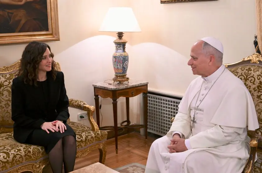 Isabel D&iacute;az Ayuso, recibida por el Papa Le&oacute;n XIV en Audiencia Privada - Foto Comunidad de Madrid