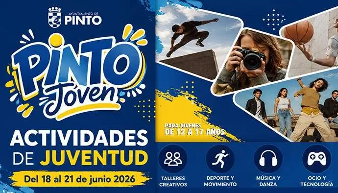 Pinto estrena 'Pinto Joven' con cuatro d&iacute;as de actividades gratuitas de deporte, arte y tecnolog&iacute;a - Imagen del Ayuntamiento de Pinto