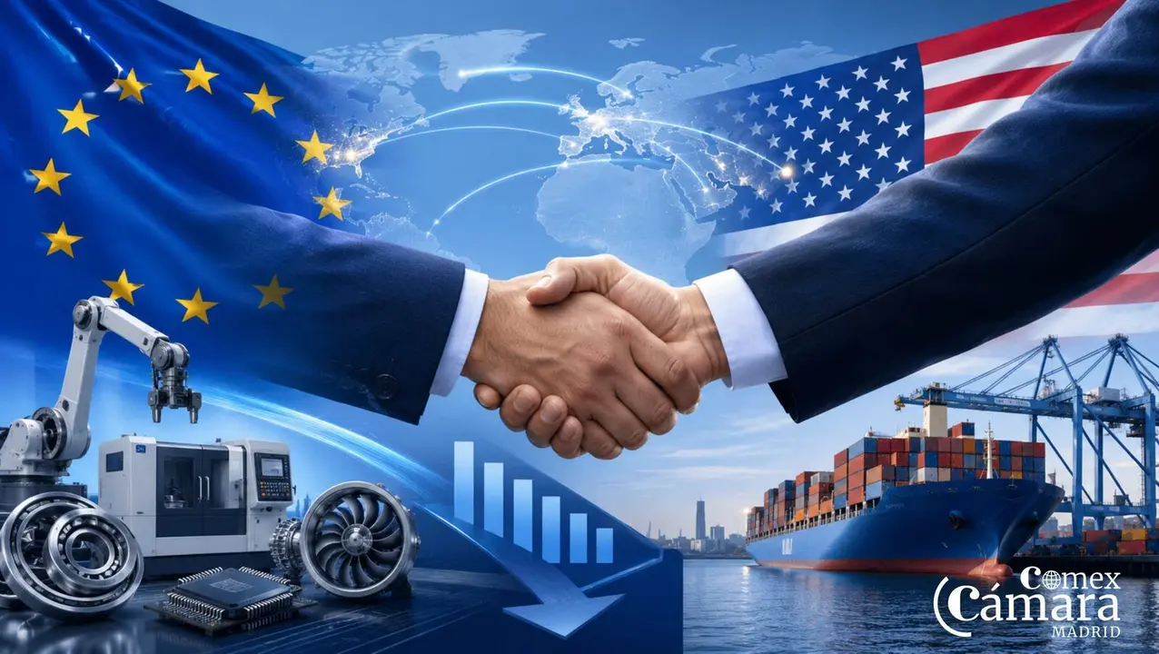 Luz verde definitiva de la UE al nuevo marco arancelario con Estados Unidos para estabilizar el comercio exterior - Imagen de la C&aacute;mara de Comercio de Madrid