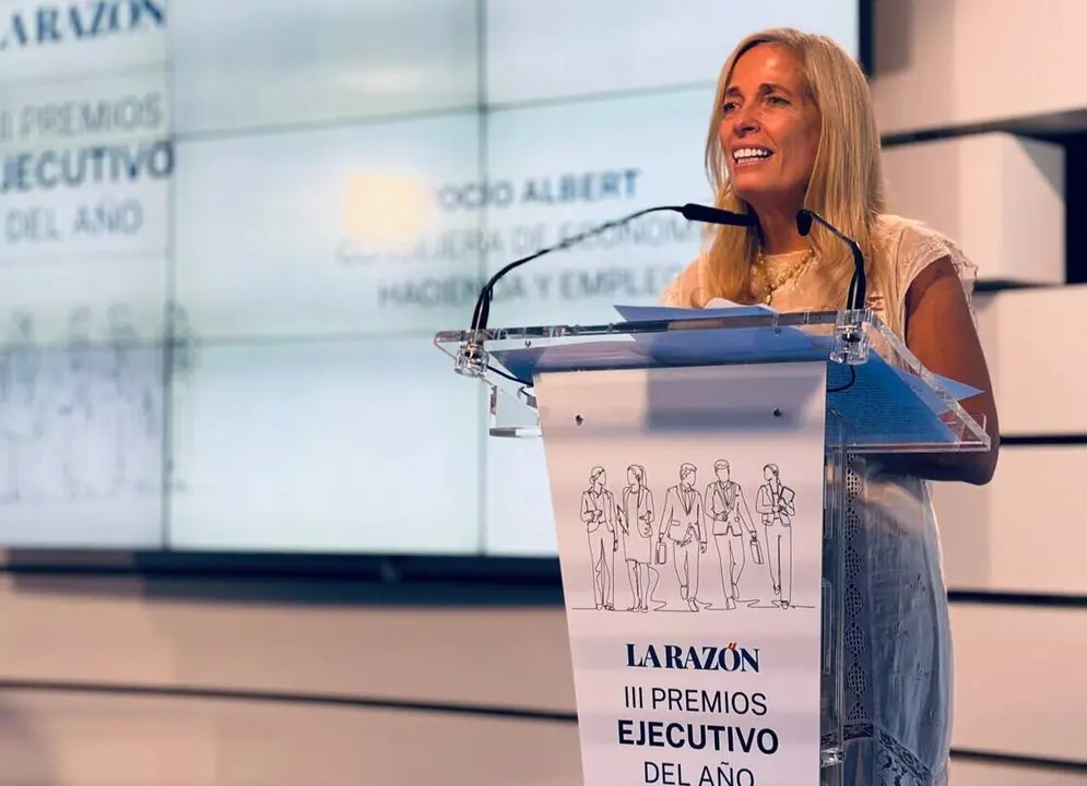 La consejera Albert, en la apertura de los III Premios Ejecutivo del A&ntilde;o, organizados por el diario La Raz&oacute;n - Foto Comunidad de Madrid