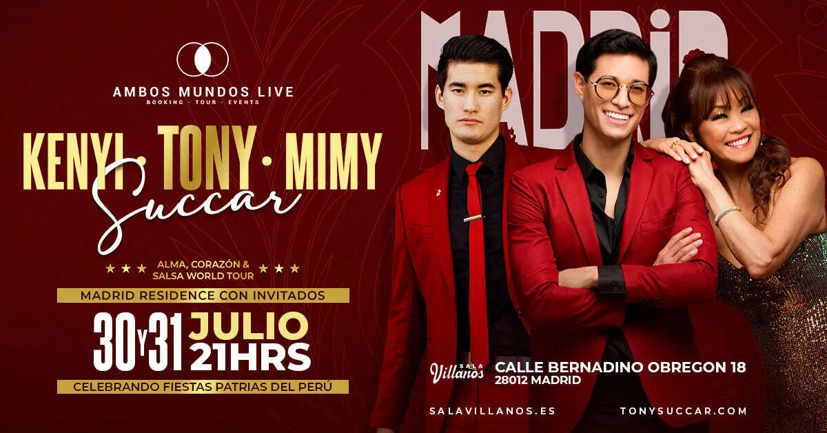 Tony y Mimy Succar llegan a Madrid con 'Alma, coraz&oacute;n y salsa World Tour', el espect&aacute;culo que conquist&oacute; los Grammy