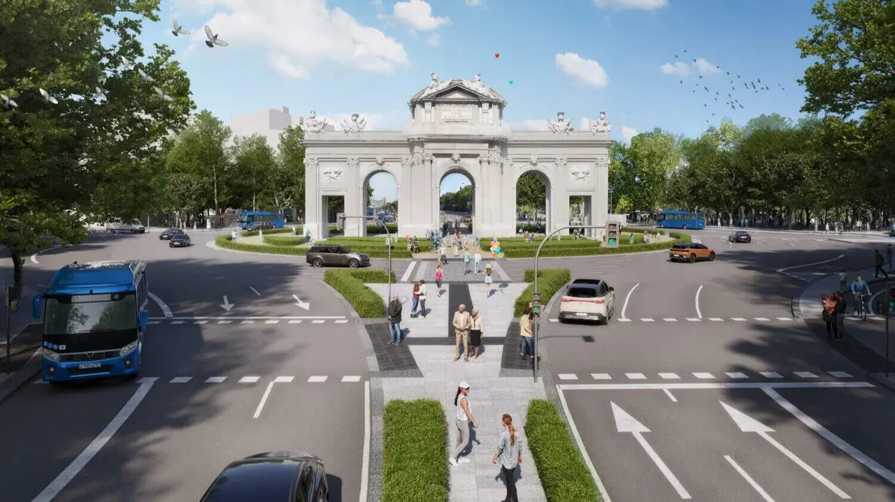 Render del proyecto de remodelaci&oacute;n de la calle de Alcal&aacute; entre las plazas de Cibeles e Independencia